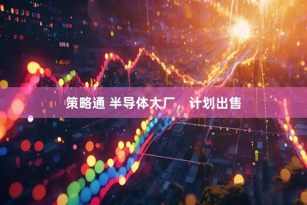 策略通 半导体大厂，计划出售