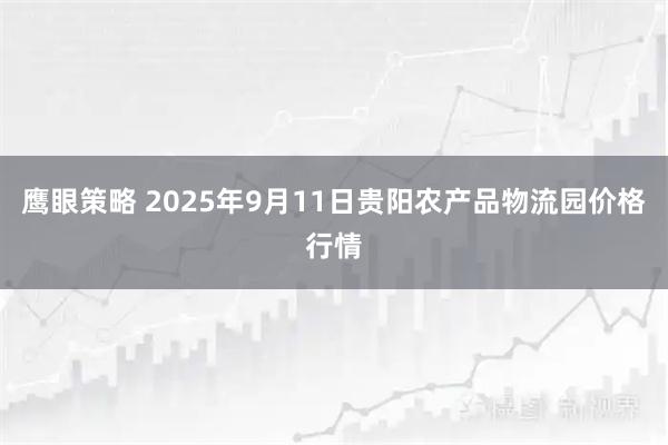 鹰眼策略 2025年9月11日贵阳农产品物流园价格行情