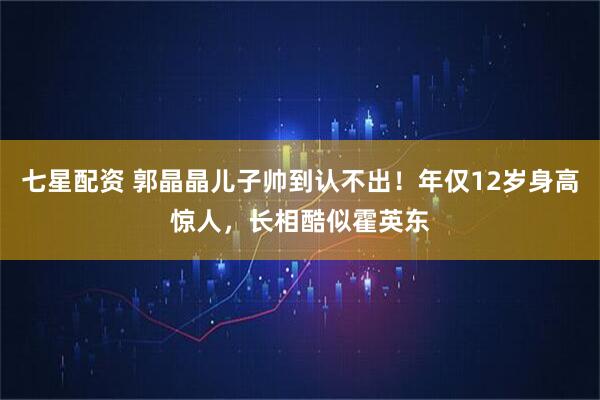 七星配资 郭晶晶儿子帅到认不出！年仅12岁身高惊人，长相酷似霍英东