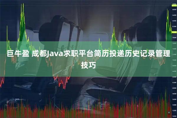 巨牛盈 成都Java求职平台简历投递历史记录管理技巧